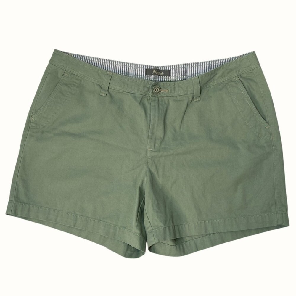Natural Reflections Bass Pro Shops Women's Olive Green Chino Shorts Size 16